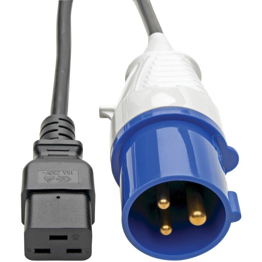 Eaton Tripp Lite Series IEC 309 to C19, Heavy-Duty Extension Cord - 16A, 250V, 16 AWG, 10 ft. (3.05 m), Black