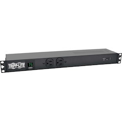 Tripp Lite by Eaton PDU 1.5kW Single-Phase Local Metered PDU + ISOBAR Surge Suppression 3840 Joules 100-127V Outlets (14 5-15R) 5-15P 15 ft. (4.57 m) Cord 1U Rack-Mount