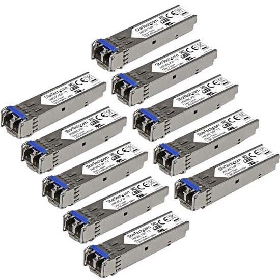 StarTech.com 10 pack HPE J4858C Compatible SFP Module - 1000BASE-SX - 1GE Gigabit Ethernet SFP 1GbE Multi Mode/MMF Fiber Transceiver 550m