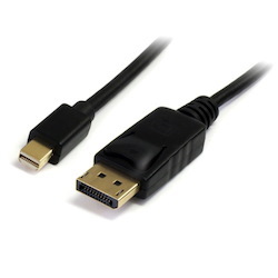 StarTech.com 6ft Mini DisplayPort to DisplayPort 1.2 Cable, 4K x 2K mDP to DisplayPort Adapter Cable, Mini DP to DP Cable for Monitor
