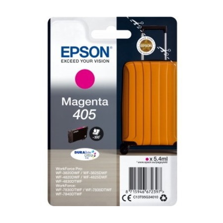 Epson DURABrite Ultra 405 Original Inkjet Ink Cartridge - Single Pack - Magenta - 1 Pack