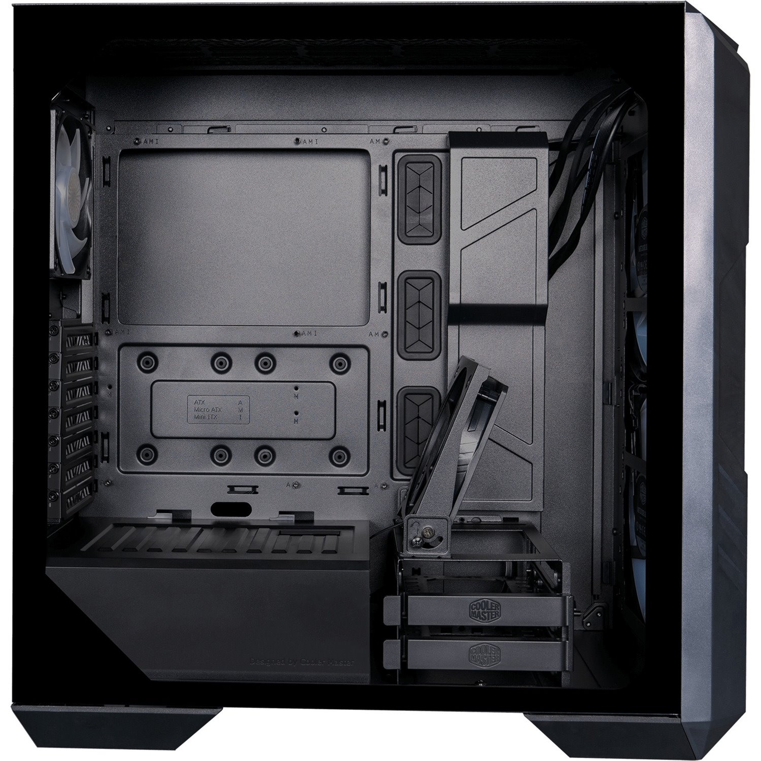 Cooler Master HAF Computer Case - ATX Motherboard Supported - Mid-tower - Steel, Mesh, Plastic, Tempered Glass - Black