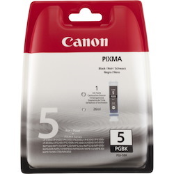 Canon PGI-5BK Standard Yield Inkjet Ink Cartridge - Black - 2 / Pack