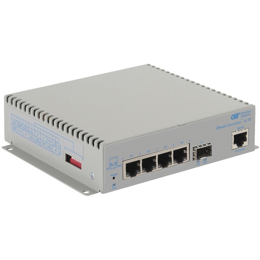 Omnitron Systems OmniConverter Managed Gigabit, MM ST, RJ-45, Ethernet Fiber Switch