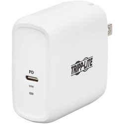 Tripp Lite by Eaton Compact USB-C Wall Charger - GaN Technology, 65W PD Charging, White