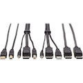 Tripp Lite by Eaton DisplayPort KVM Cable Kit - DP USB 3.5 mm Audio (3xM/3xM) + USB (M/M) + DP (M/M) 4K 6 ft. (1.83 m) Black
