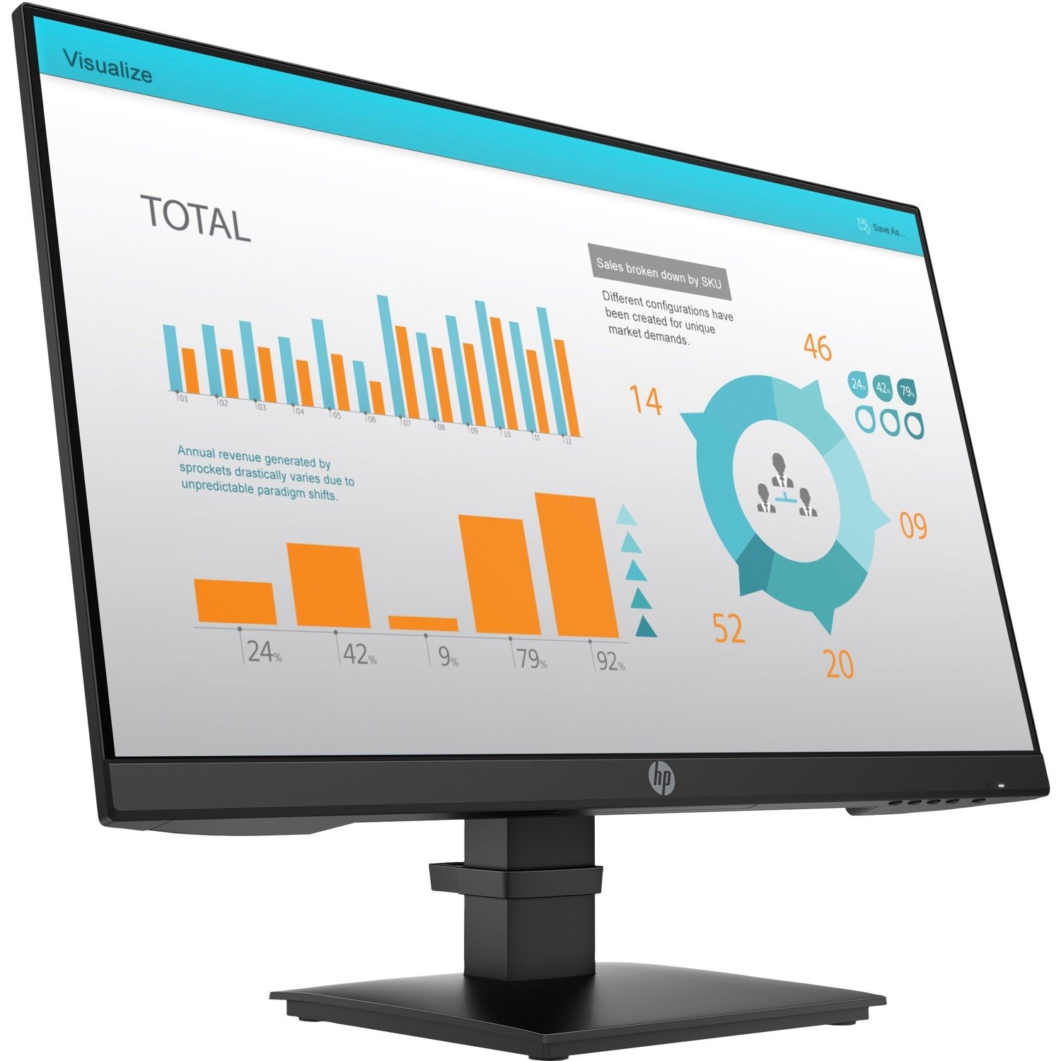 HP P24 G4 24" Class Full HD LCD Monitor - 16:9