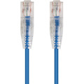 Monoprice SlimRun Cat6 28AWG UTP Ethernet Network Cable, 2ft Blue
