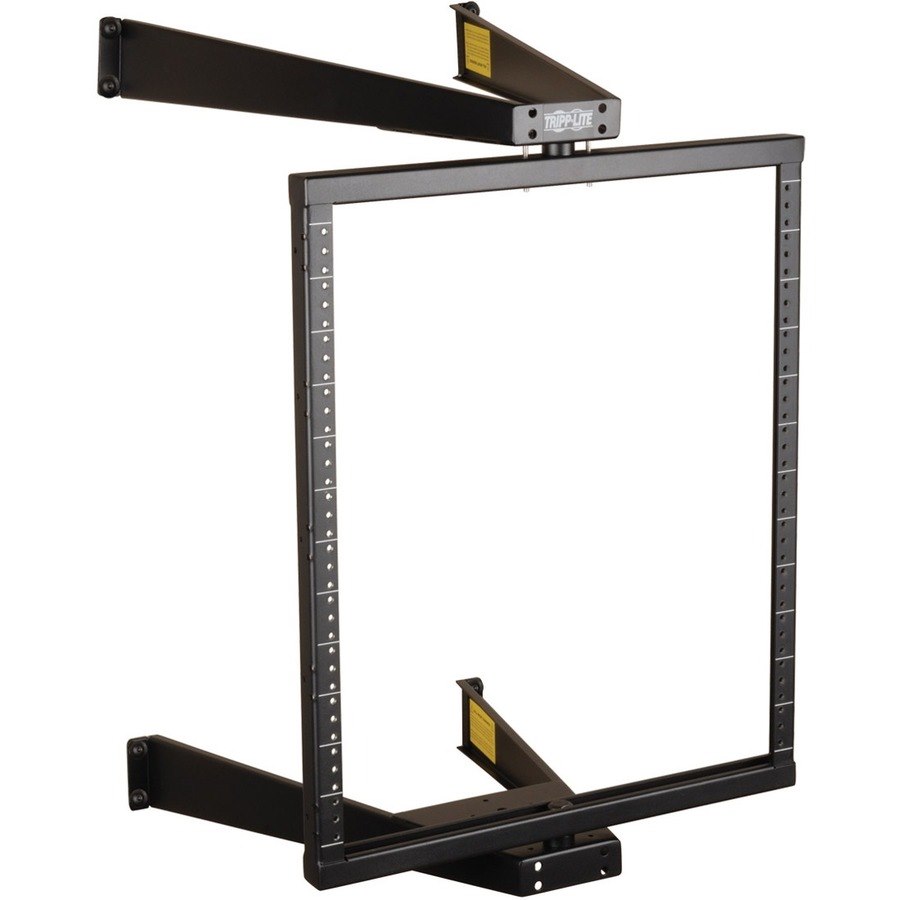 Eaton Tripp Lite Series SmartRack 12U Flat-Pack Low-Profile Switch-Depth Wall-Mount Pivoting 2-Post Open Frame Rack