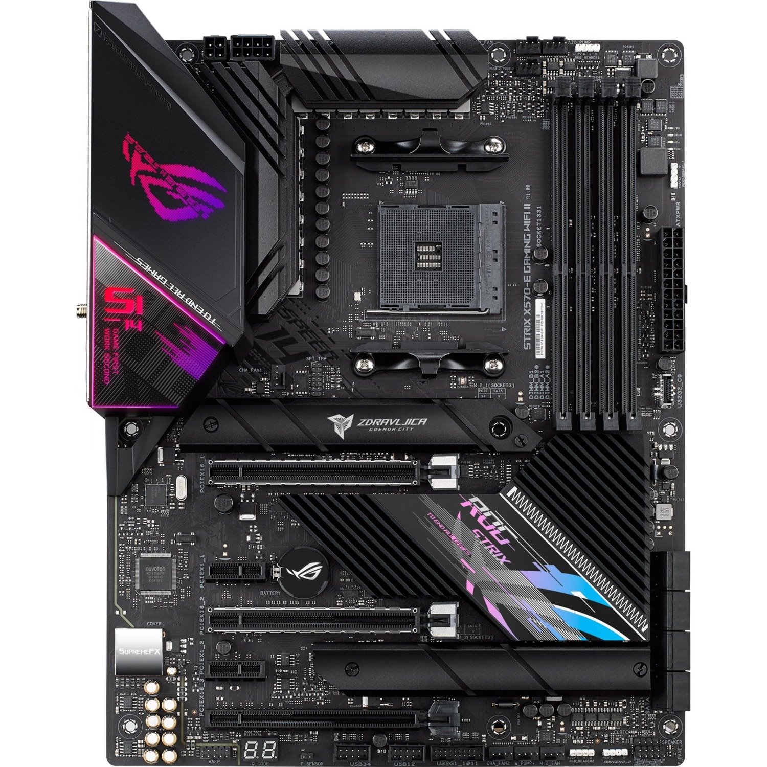 Asus ROG Strix X570-E GAMING WIFI II Gaming Desktop Motherboard - AMD X570 Chipset - Socket AM4 - ATX