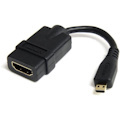 StarTech.com Micro HDMI to HDMI Adapter Dongle, 4K High Speed Micro HDMI to HDMI Converter, Micro HDMI Type-D Device to HDMI TV/Display