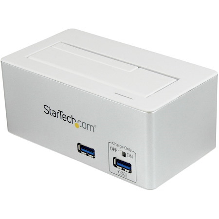 StarTech.com USB 3.0 SATA Hard Drive Docking Station SSD / HDD with integrated Fast Charge USB Hub and UASP For SATA 6 Gbps - White