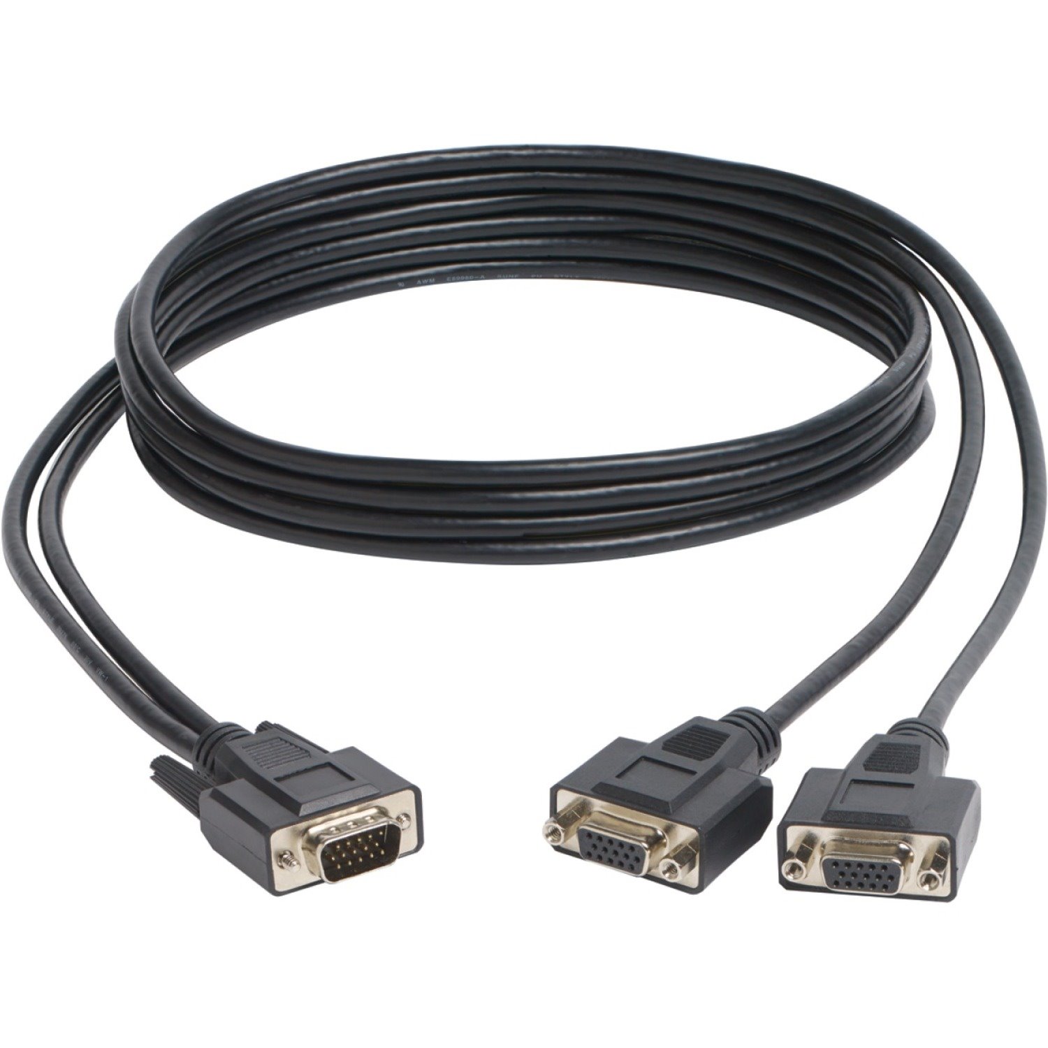 Eaton Tripp Lite Series High Resolution VGA Monitor Y Splitter Cable (HD15 M to 2x HD15 F), 6 ft. (1.83 m)