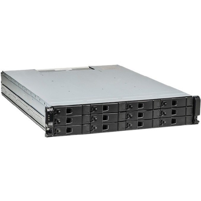Seagate 3005 2U12 12G RAID Array Storage System Enclosure - Fiber Channel or iSCSI SFP+, supports 3.5" and small form factor (SFF) 2.5" Exos Hard Drives (HDD) and Nytro Solid State Flash Drives (SSD), 1m deep, dual intelligent controllers, ADAPT rebuild
