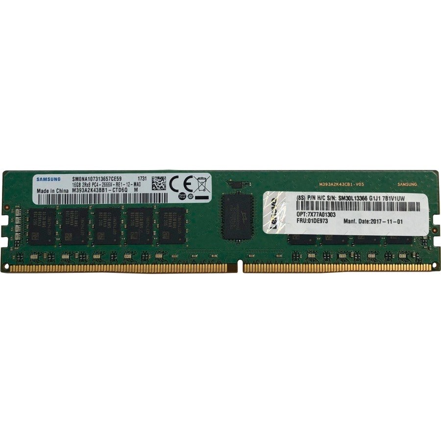 Lenovo RAM Module - 16 GB (1 x 16GB) - DDR4-2666/PC4-21300 DDR4 SDRAM - 2666 MHz - CL17 - 1.20 V