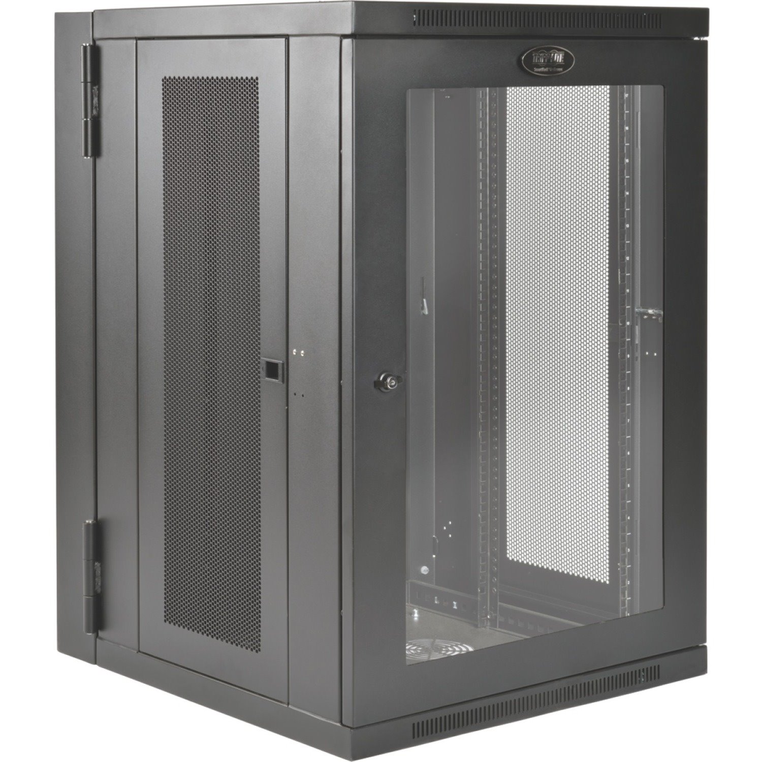 Tripp Lite by Eaton SmartRack 18U UPS-Depth Wall-Mount Half-Height Rack Enclosure, Clear Acrylic Window, Hinged Back