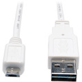 Eaton Tripp Lite Series Universal Reversible USB 2.0 Cable (Reversible A to 5Pin Micro B M/M) White, 3 ft. (0.91 m)