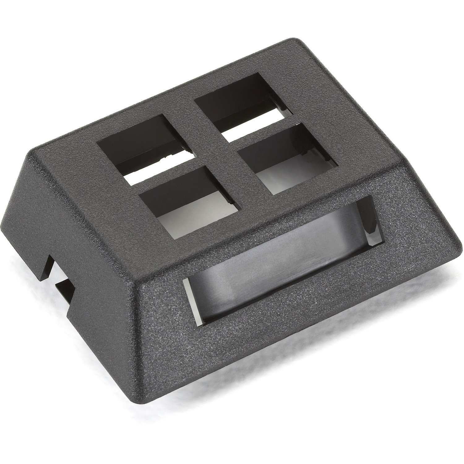Black Box GigaStation2 Modular Furniture Wallplate - 4-Port, Black