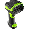 Zebra LI3678-SR Rugged Industrial, Warehouse Handheld Barcode Scanner Kit - Wireless Connectivity - Industrial Green - USB Cable Included