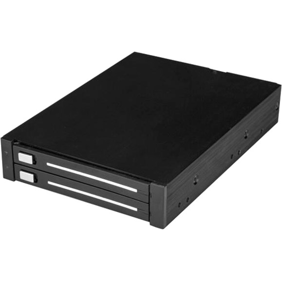 StarTech.com Dual-Bay 2.5in SATA SSD / HDD Rack for 3.5in Front Bay - Trayless SATA Backplane - RAID