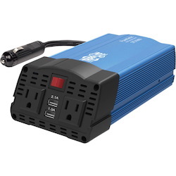 Tripp Lite by Eaton 375W PowerVerter Ultra-Compact Car Inverter with 2 AC Outlets 2 USB Charging Ports and Battery Cables