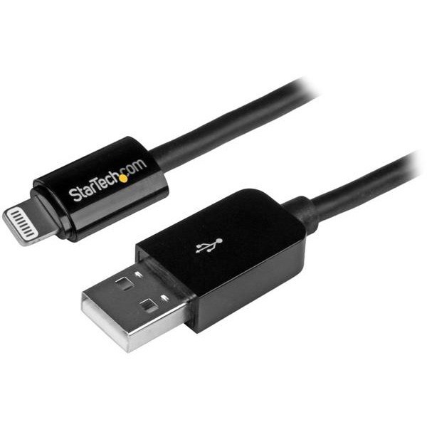 StarTech.com 3m (10ft) Long Black AppleÂ&reg; 8-pin Lightning Connector to USB Cable for iPhone / iPod / iPad