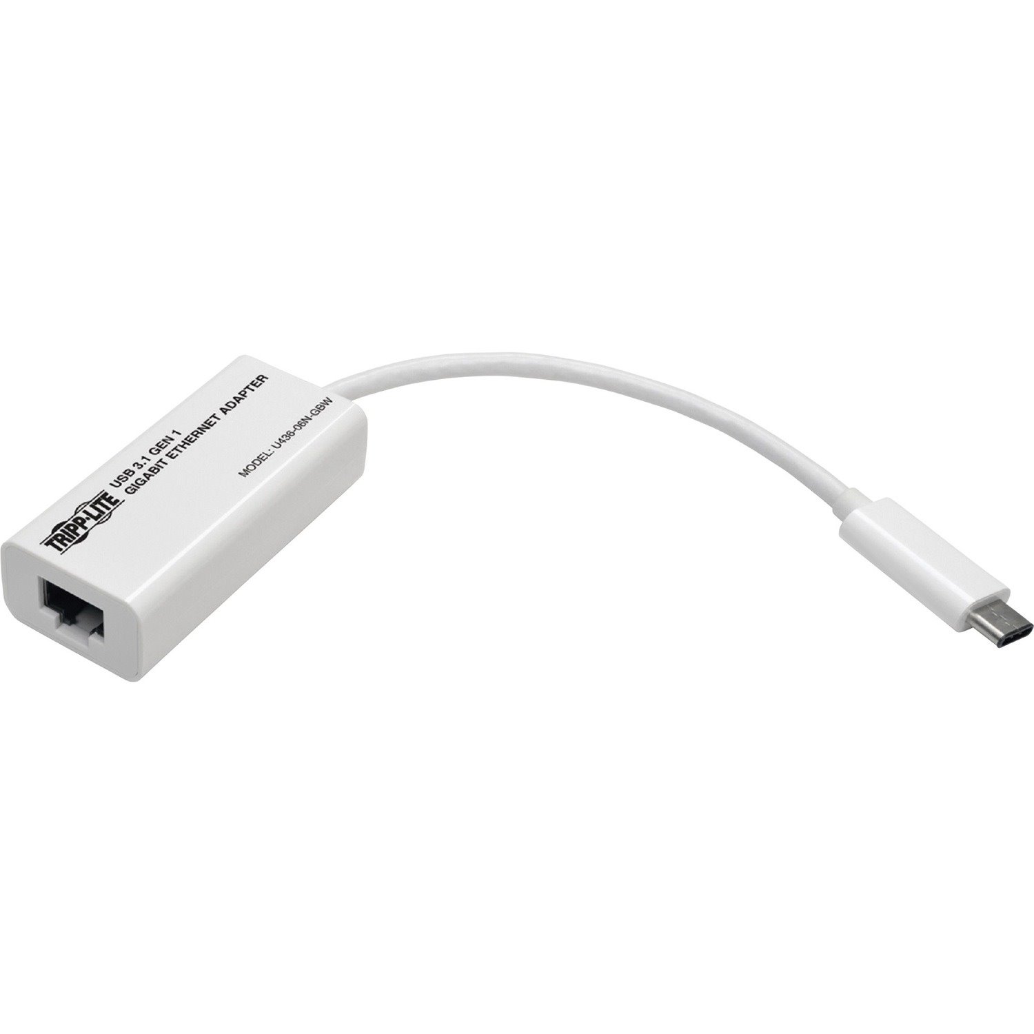 Eaton Tripp Lite Series USB-C to Gigabit Network Adapter, Thunderbolt 3 Compatibility - White