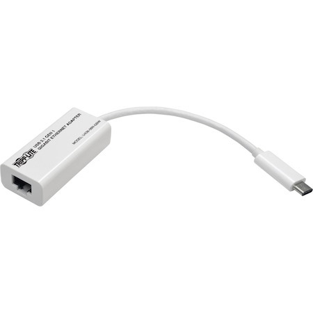Tripp Lite by Eaton USB-C to Gigabit Network Adapter, Thunderbolt 3 Compatibility - White