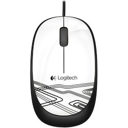 Logitech M105 Mouse - USB - Optical - White
