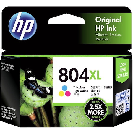 HP 804XL Original High Yield Inkjet Ink Cartridge - Tri-colour Pack