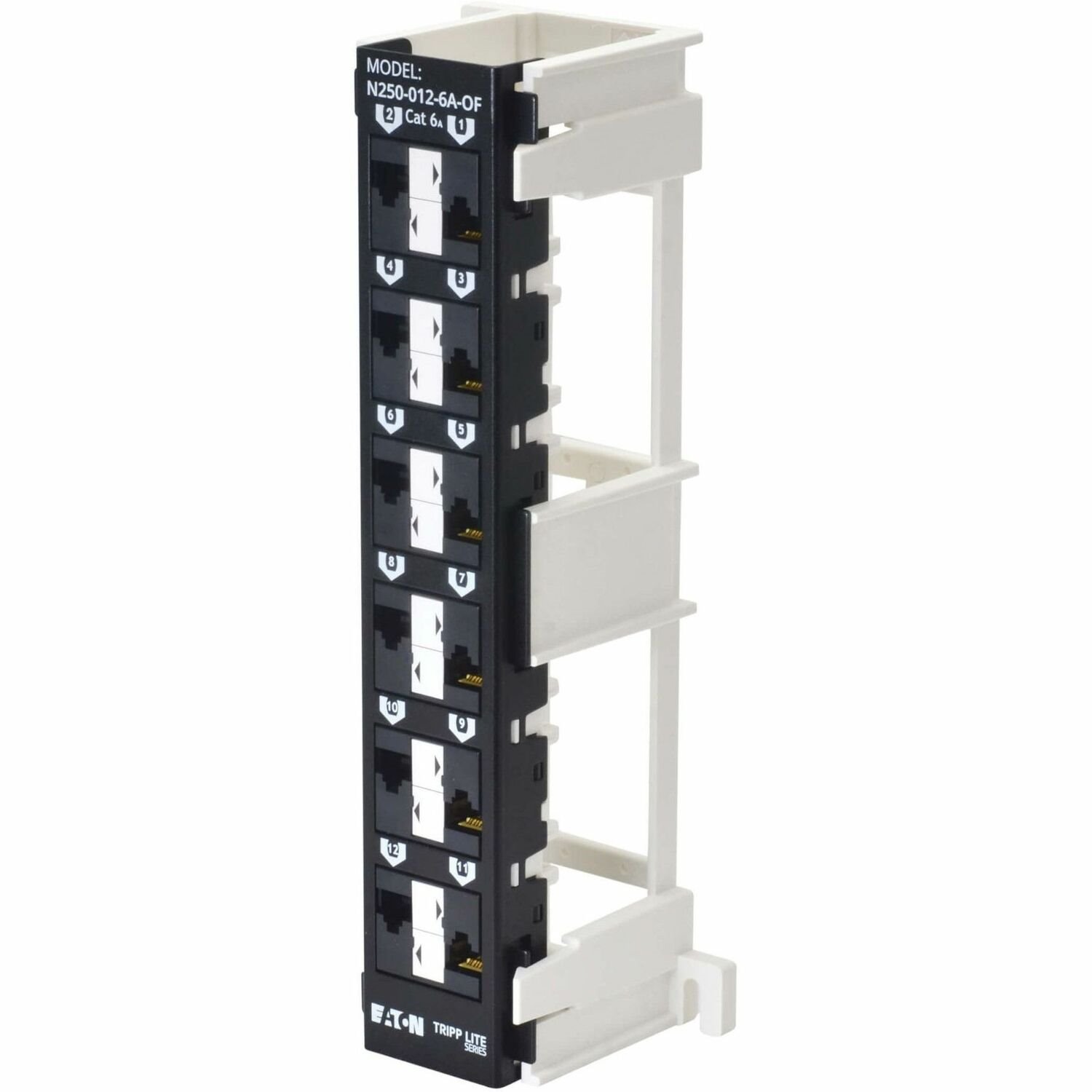 Eaton Tripp Lite Series 12-Port Wall-Mount Patch Panel for UTP Keystone Jacks, Offset Ports, TAA