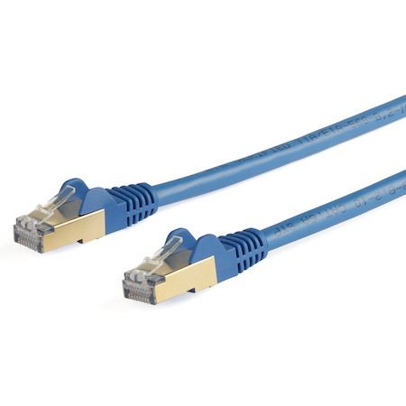 StarTech.com 7m CAT6a Ethernet Cable - 10 Gigabit Category 6a Shielded Snagless 100W PoE Patch Cord - 10GbE Blue UL Certified Wiring/TIA