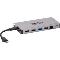 Tripp Lite by Eaton USB-C Dock - 4K HDMI, USB 3.x (5Gbps), USB-A/C Hub Ports, GbE, Memory Card, 100W PD Charging, Detachable Cord