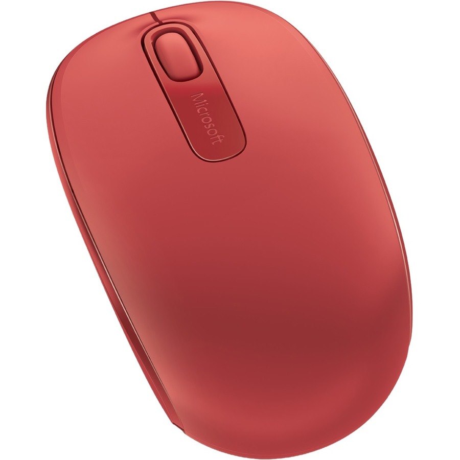 Microsoft 1850 Mouse - Radio Frequency - USB - Optical - Flame Red
