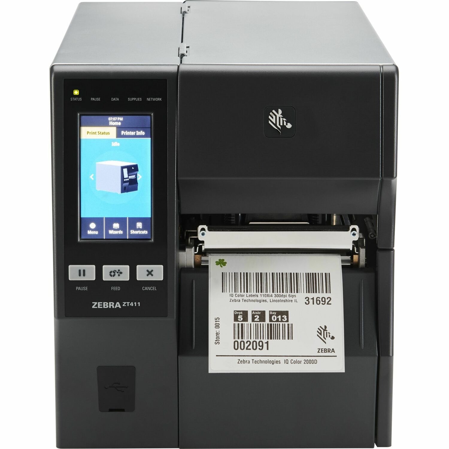 Zebra ZT411 Industrial, Manufacturing, Transportation & Logistic Thermal Transfer Printer - Monochrome - Label Print - Fast Ethernet - USB - USB Host - Serial - Bluetooth 4.1 - Wireless LAN - UK, EU