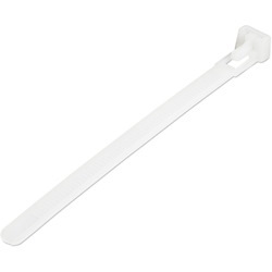 StarTech.com 100 Pack 5" Reusable Cable Ties - White Small Releasable Nylon/Plastic Zip Ties Resealable Adjustable Network Cable Wraps UL
