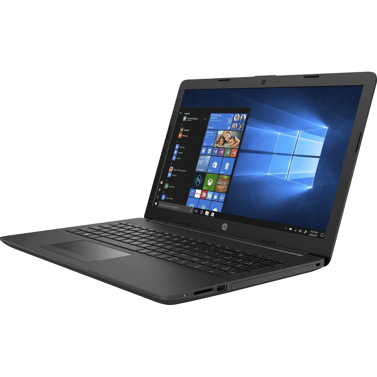 HP 250 G7 15.6" Notebook - HD - 1366 x 768 - Intel Core i3 10th Gen i3-1005G1 Dual-core (2 Core) 1.20 GHz - 8 GB Total RAM - 256 GB SSD