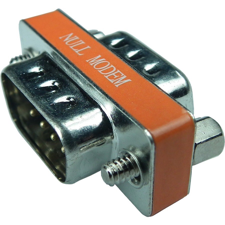 Lantronix 140-448-R - Mini DB9M-M Gender Changer, Null Modem with Pin 9