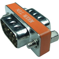 Lantronix 140-448-R - Mini DB9M-M Gender Changer, Null Modem with Pin 9