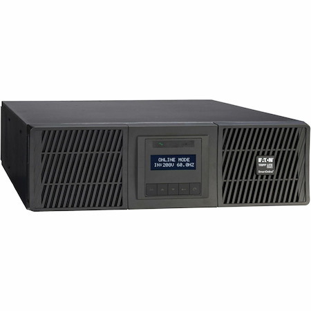 Eaton Tripp Lite Series SmartOnline 6000VA 5400W 208V Online Double-Conversion UPS with Maintenance Bypass - L6-20R/L6-30R Outlets, L6-30P Input, Network Card Included, Extended Run, 3U Rack/Tower - Battery Backup