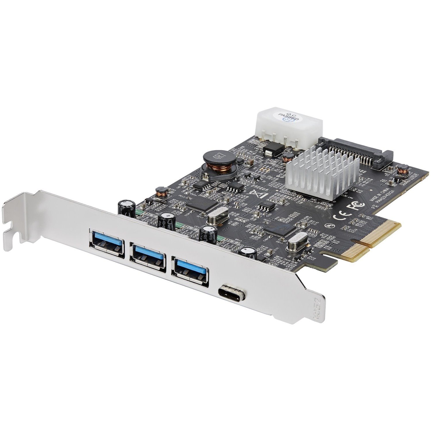 StarTech.com 4 Port USB 3.1 PCIe Card - 3x USB-A and 1x USB-C - 2x Dedicated Channels - USB C PCIe Card - USB 3.1 - 10Gbps - USB 3.1 TypeC