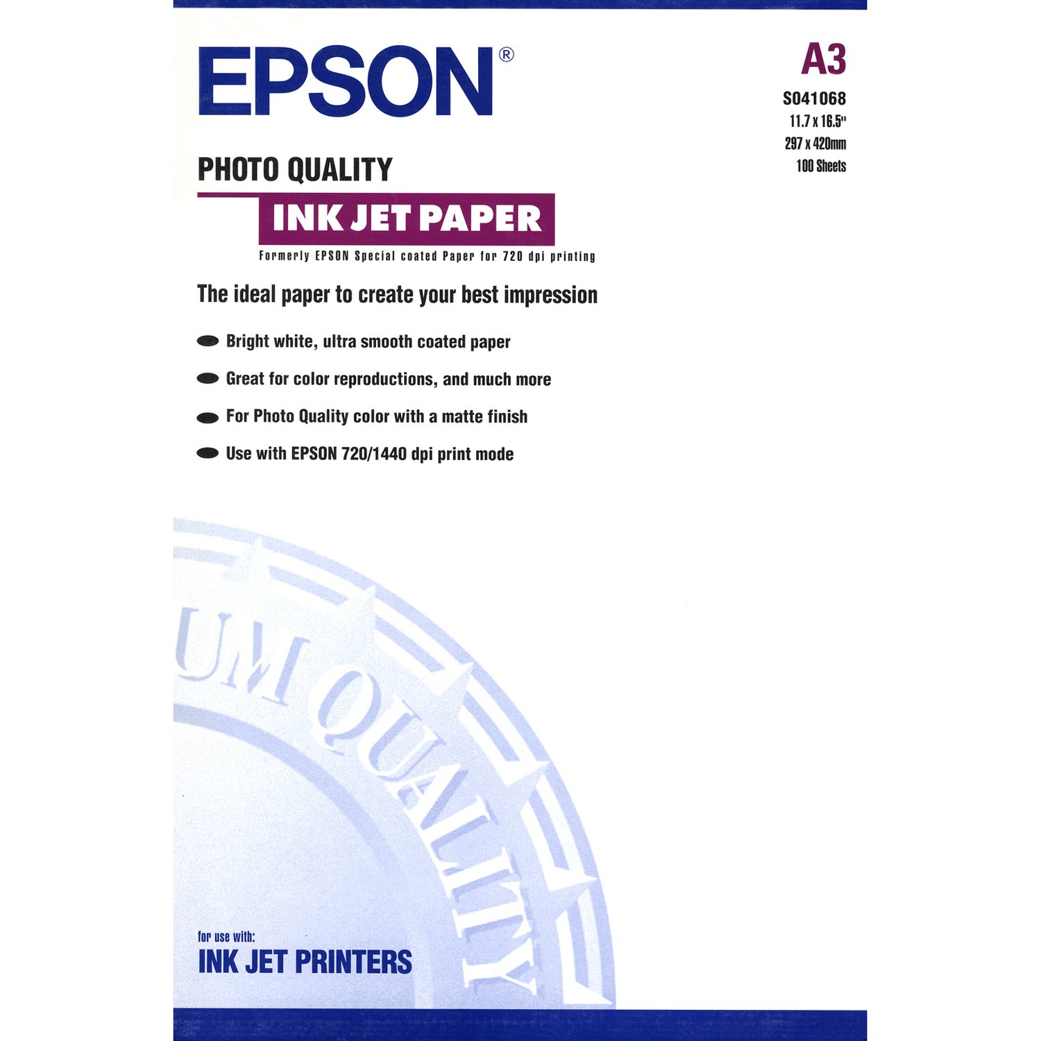 Epson C13S041068 Inkjet Photo Paper
