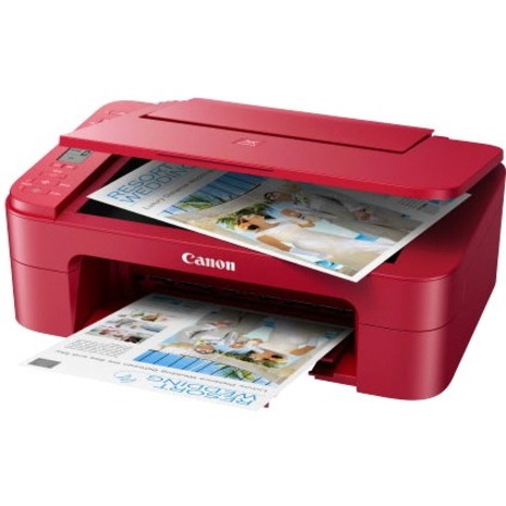 Canon PIXMA TS3320 Red Wireless Inkjet Multifunction Printer - Color