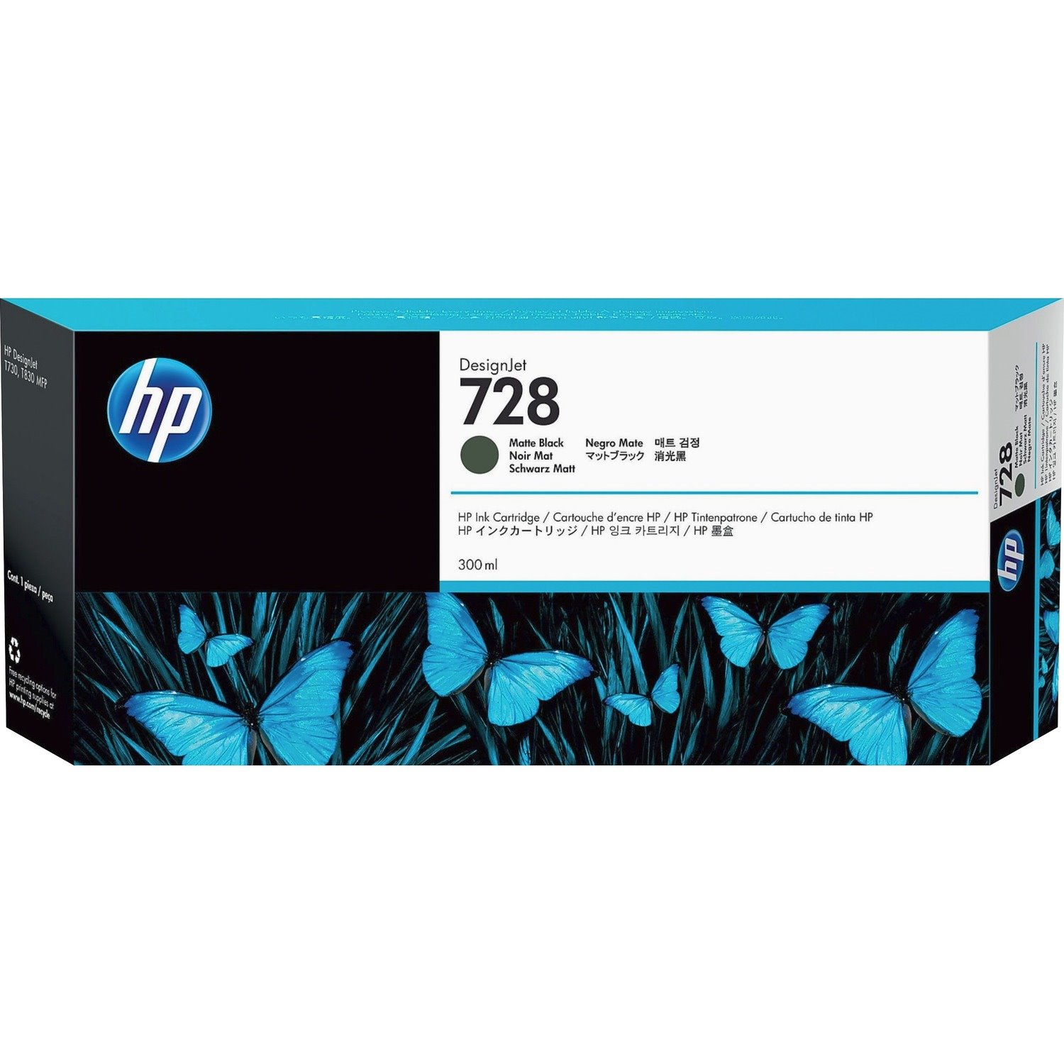 HP 728 Original Inkjet Ink Cartridge - Matte Black Pack