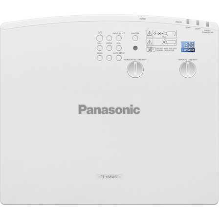 Panasonic PT-VMW51 LCD Projector - 16:10 - Ceiling Mountable, Floor Mountable - White