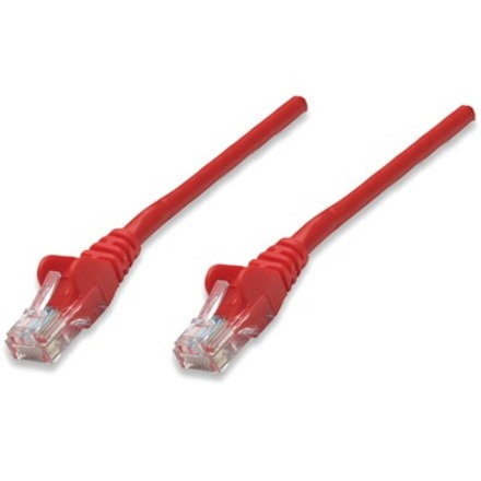 Network Patch Cable, Cat5e, 1m, Red, CCA, U/UTP, PVC, RJ45, Gold Plated Contacts, Snagless, Booted, Lifetime Warranty, Polybag