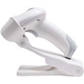 Star Micronics Wireless Bluetooth 1D/2D Barcode Scanner - White - Wireless Connectivity - 1D, 2D - Imager - Bluetooth - White - Stand Included - IP42