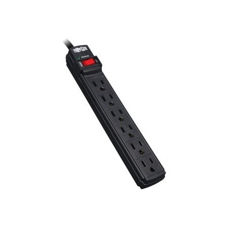 Tripp Lite by Eaton Protect It! 6-Outlet Surge Protector, 6 ft. Cord, 360 Joules, Diagnostic LED, Black Housing