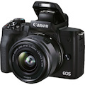Canon EOS M50 Mark II 24.1 Megapixel Mirrorless Camera with Lens - 0.59" - 1.77" - Black