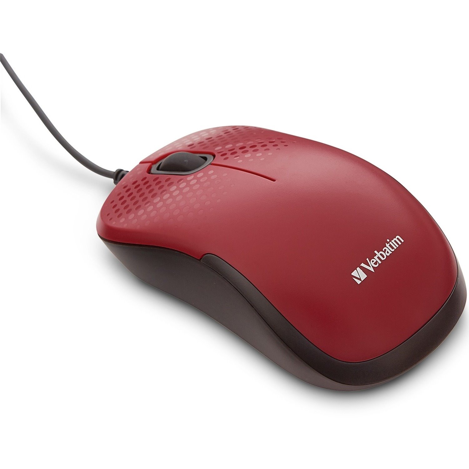 Verbatim Silent Corded Optical Mouse - Red